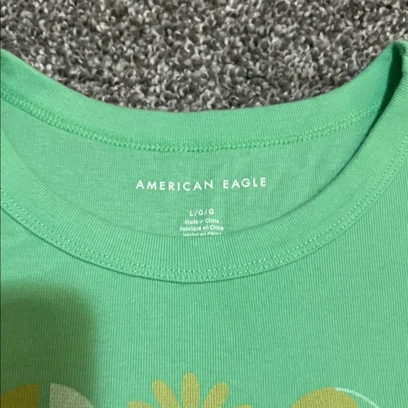 American Eagle Outfitters Cropprd Tee in Vibrant Green - Picture 2 of 2